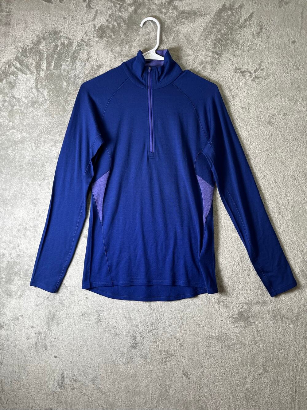 Kathmandu Cabra Merino 195 Wool Base Layer Top Blue Long Sleeve Women's 12